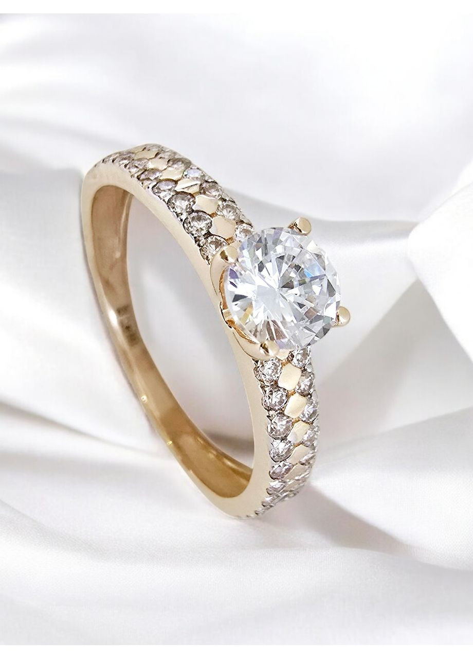 Золота каблучка з фіанітами (17,5р.) 1190876101-1к SOVA jewelry house (355795780)