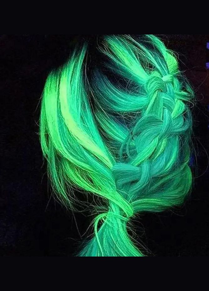 Неоновая прядь нежно розовая светящаяся в темноте канекалон люминесцентный для плетения цветные косы YG11-11 Jumbo YG (324262068)