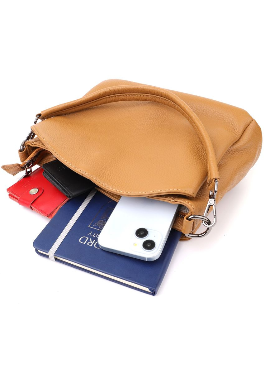 Сумка жіноча з натуральної шкіри 23008 Рудий Vintage (359401615)