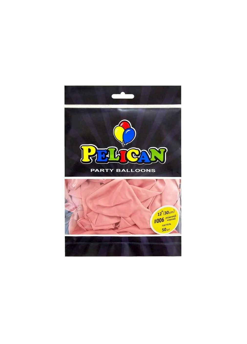 Кульки 12 (30 см) рожевий ніжний пастель (50шт/уп) #006 ТМ PELICAN (325258449)