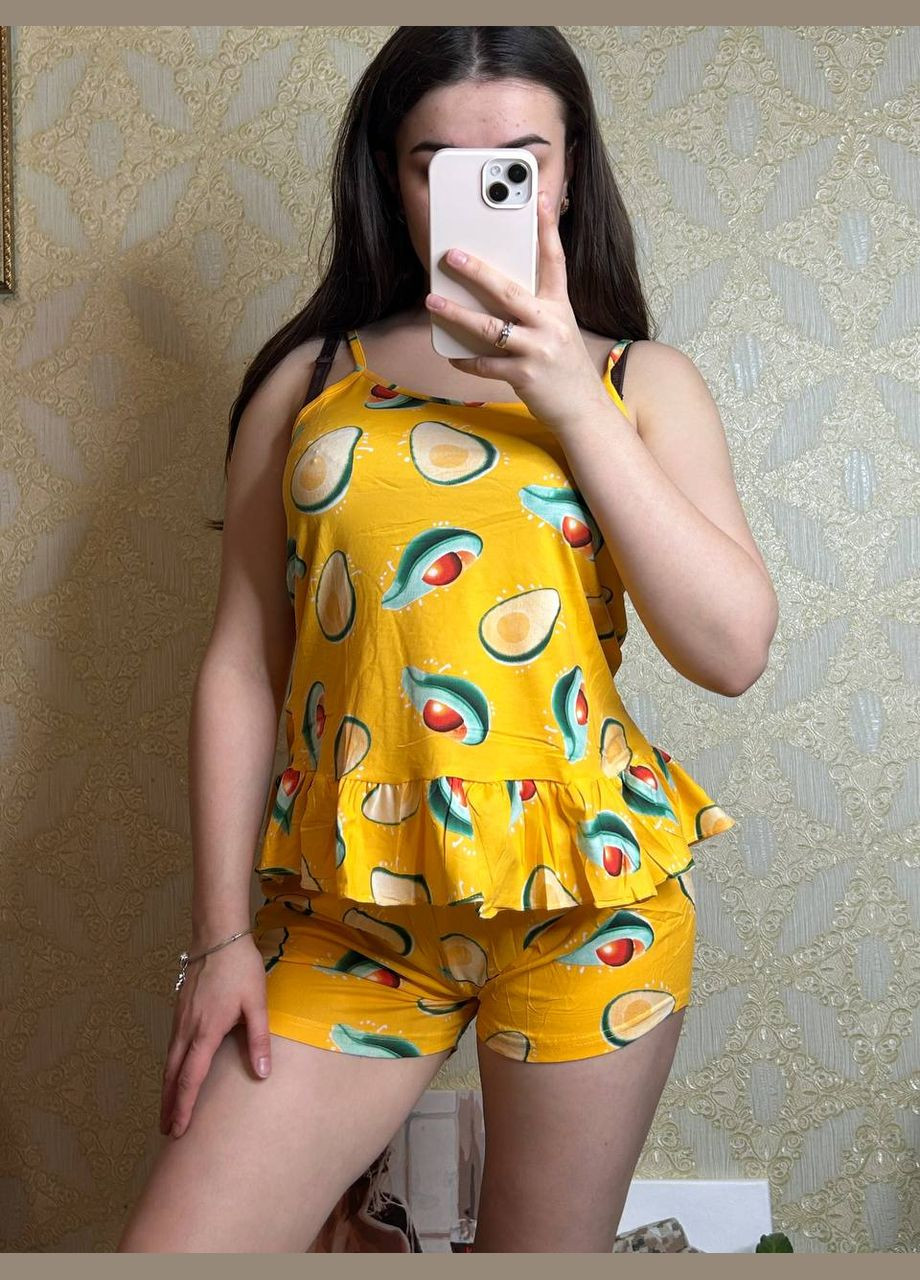 Жовта всесезон жіноча піжама Saimeiqi