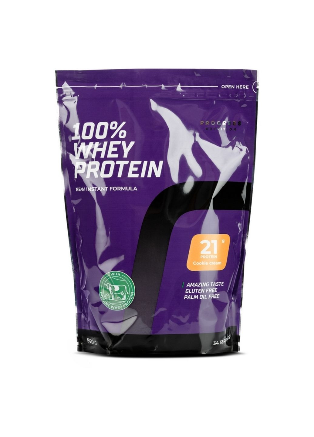 Протеин 100% Whey Protein, 920 грамм Печенье-крем Progress Nutrition (293338070)