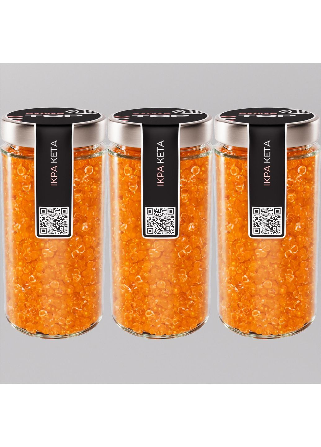 Набор из трёх видов Икорного продукта CapsFood Икра Кета + Кета + Кета PREMIUM, 500+500+500 грамм Ikorka (371993924)