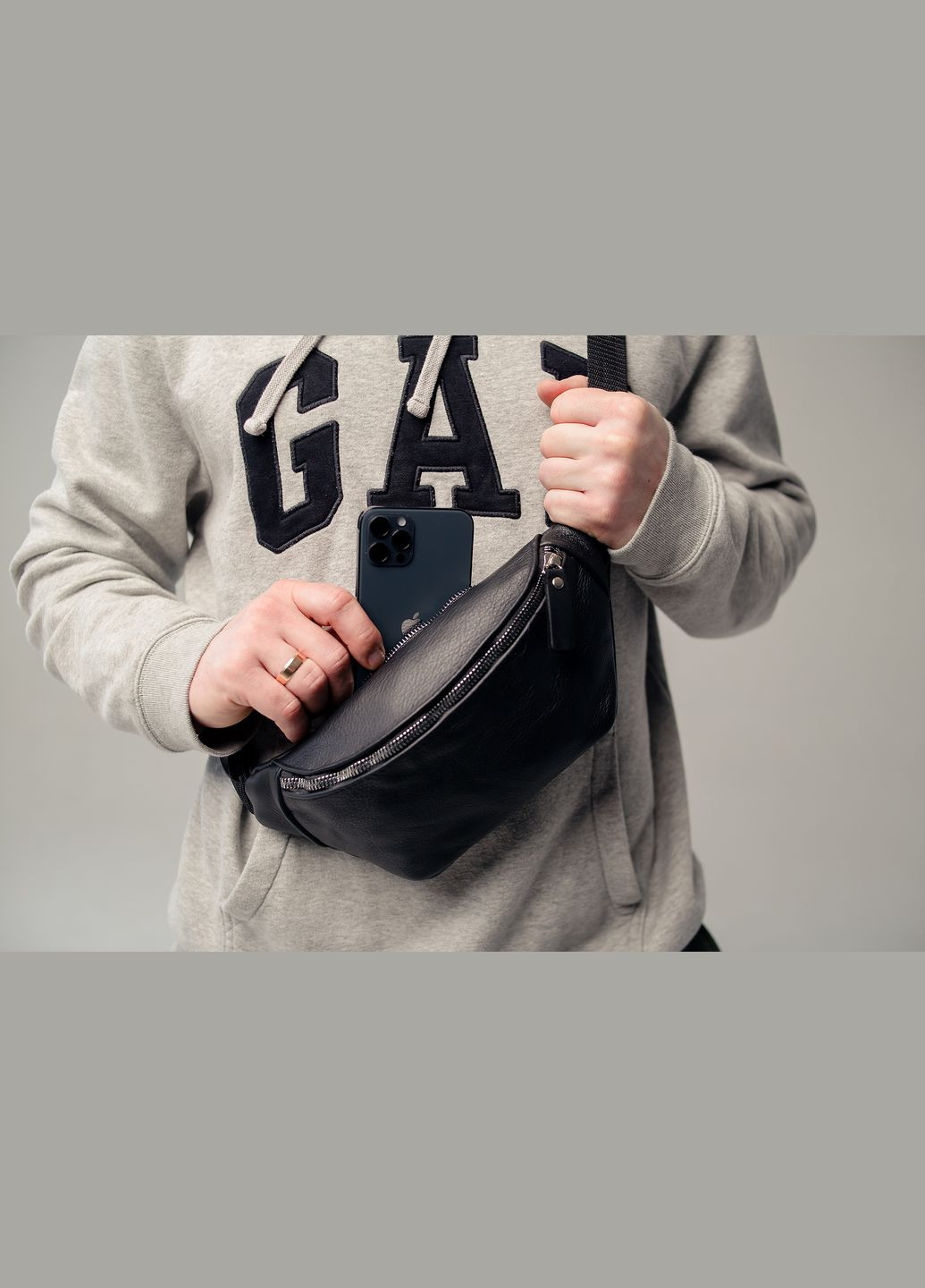 Сумка мужская бананка кожаная SKILL (298875804)