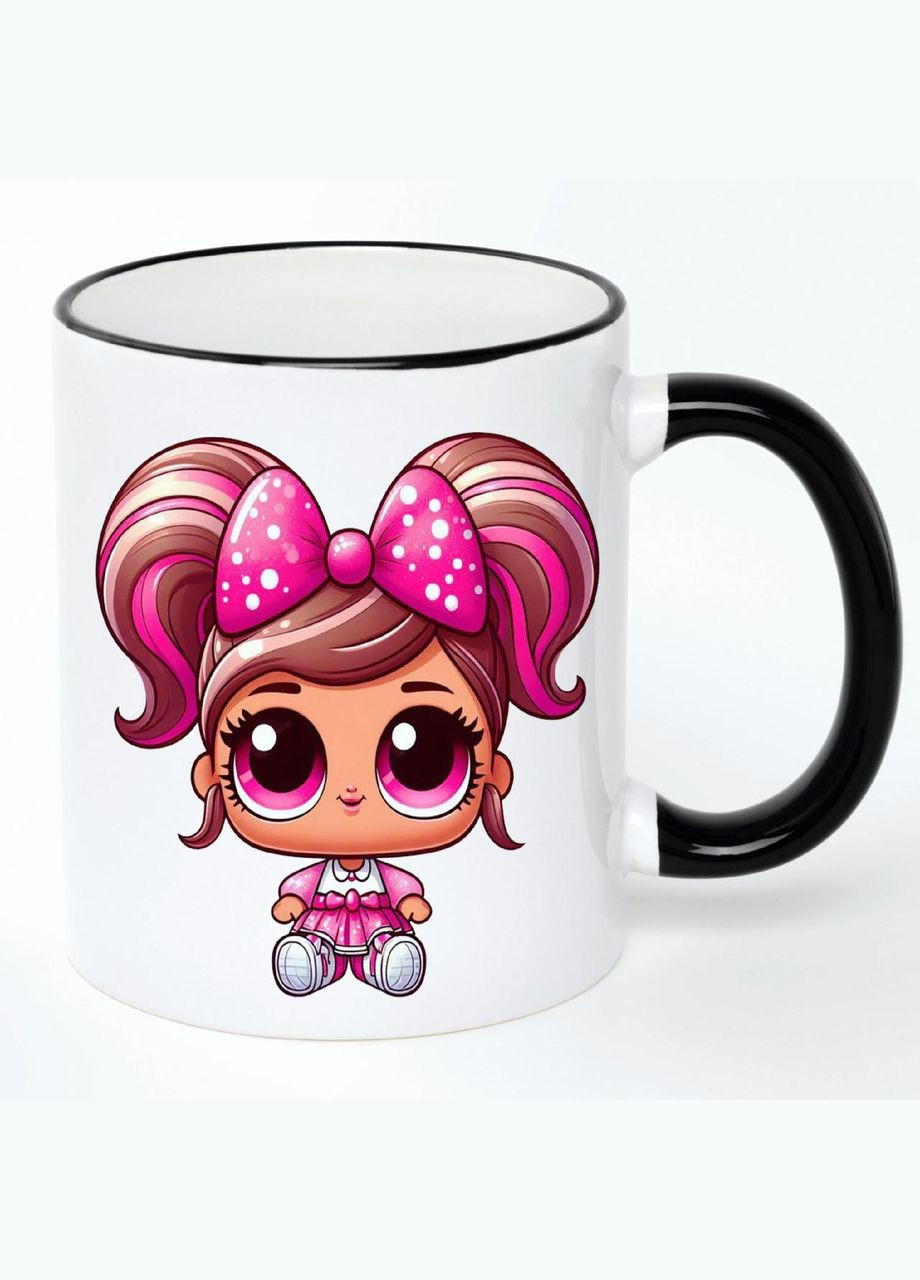 Чашка з дитячим малюнком (кухоль, кружка) #0331 Біла з чорною ручкою 330 мл No Brand (322716117)