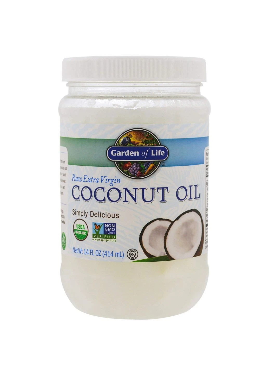 Кокосова олія першого віджиму, Coconut Oil,, сира, 414 мл Garden of Life (367986731)