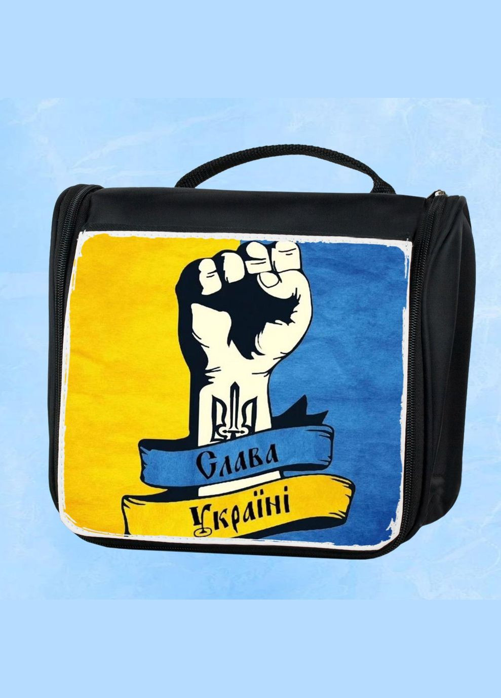 Дорожная сумка - органайзер для косметики несессер Патриотическая #19 Черная No Brand (318677055)