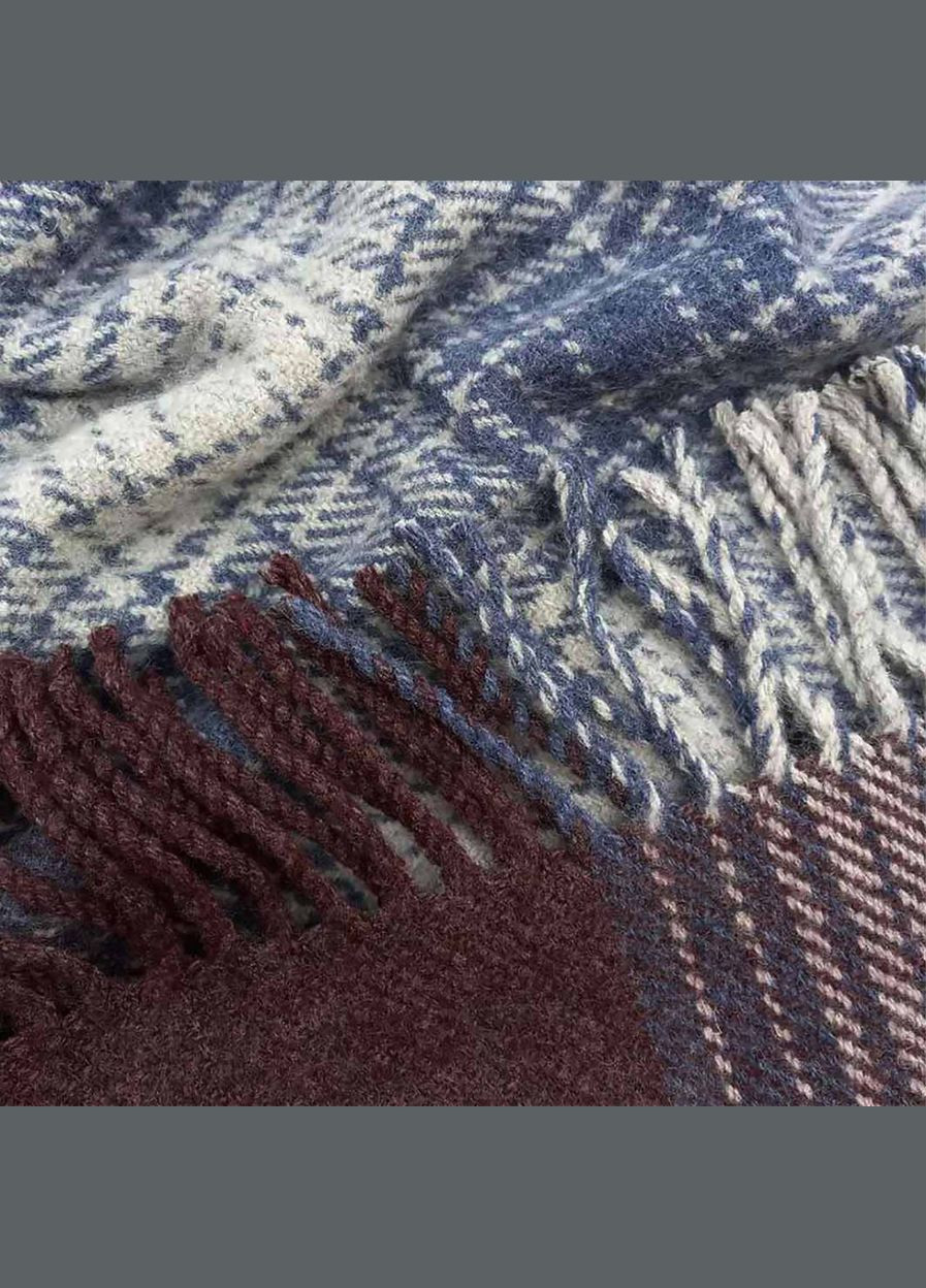 Плед на односпальне ліжко 140х200 з вовни в клітинку 22110252 Lanavitta (316504746)