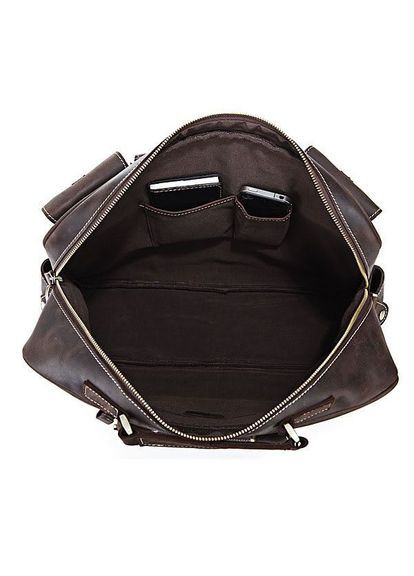 Сумка чоловіча шкіряна через плече 14757 у вінтажному стилі Коричнева Vintage (302007812)