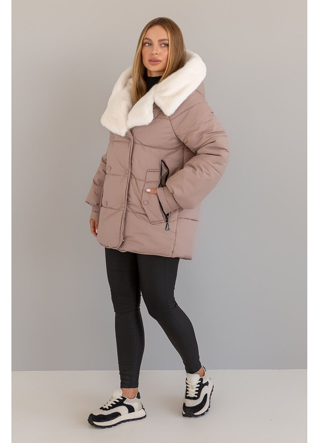 Бежева зимня зима куртка дора бежевий MioRichi