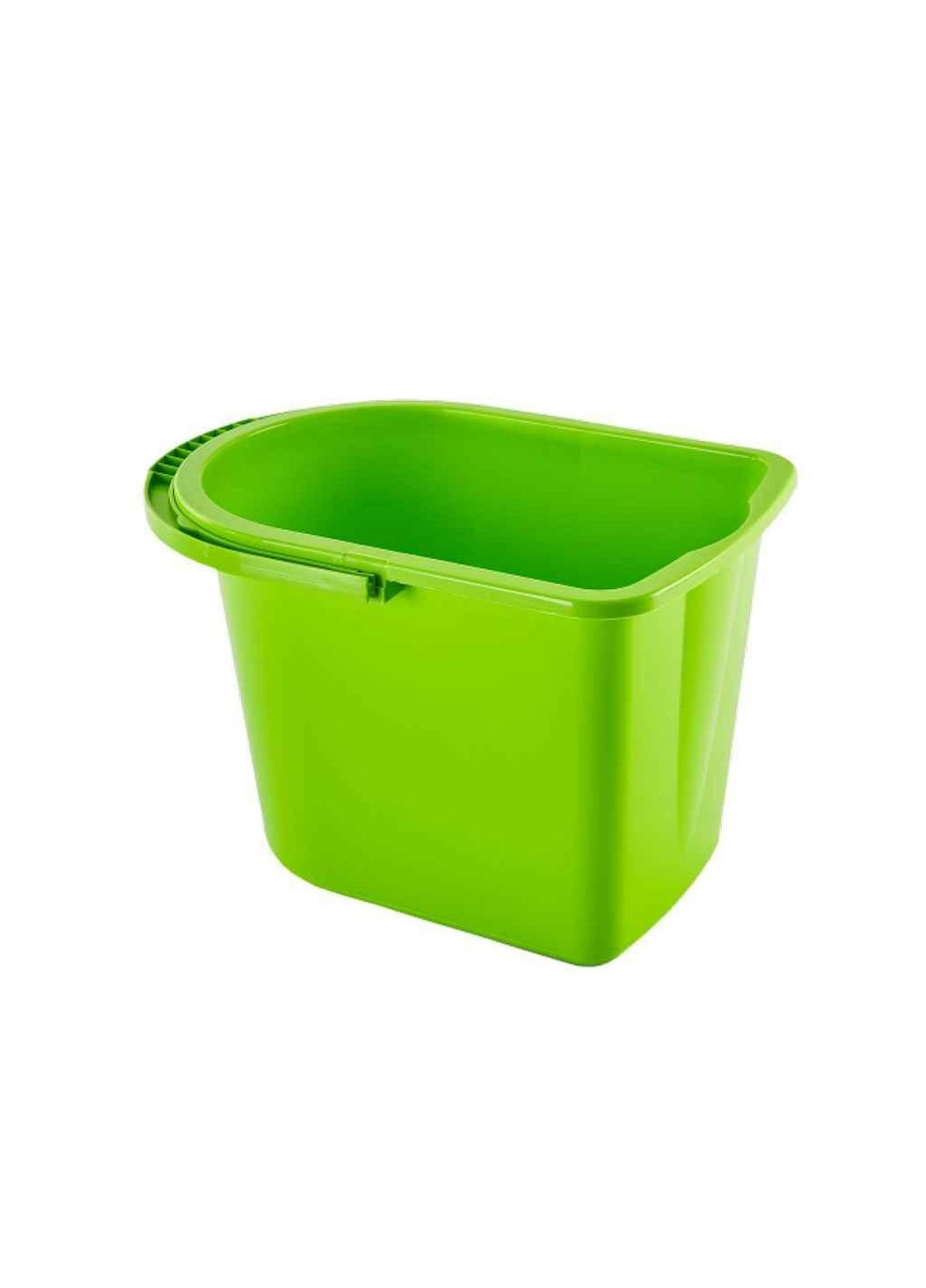 Відро для прибирання 14л прямокутна оливковий ТМ Алеана (366302785)