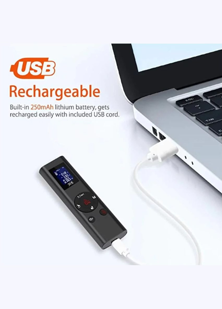 Портативний Ручний Електронний Лазерний Далекомір Рулетка 40м HIREED 40 м H6 (602307188) Clefers (300694619)