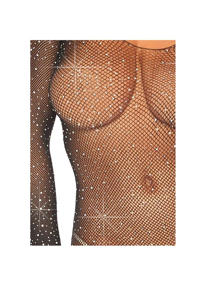 Боді з рукавами в сіточку зі стразами Fishnet sleeved bodystocking O/S Leg Avenue (332053249)