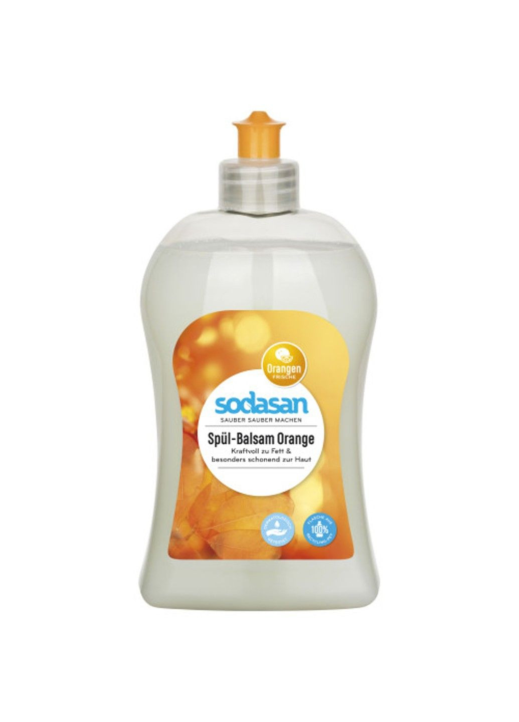Органический бальзам-концентрат Апельсин для мытья посуды 0,5 л Sodasan (298055579)