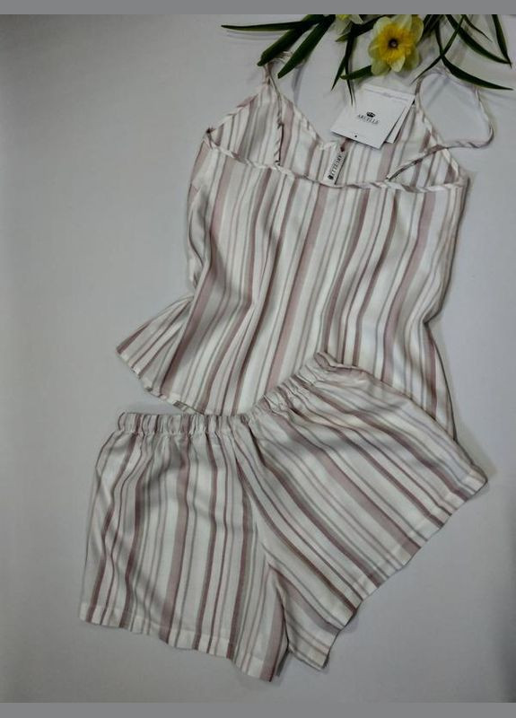 Бежева розкішна піжамка paola зі льна розмір Aruelle