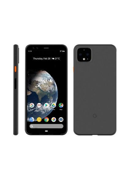 Ультратонкий чохол для Google Pixel 4 XL матовий напівпрозорий пластик Viseaon (322212084)