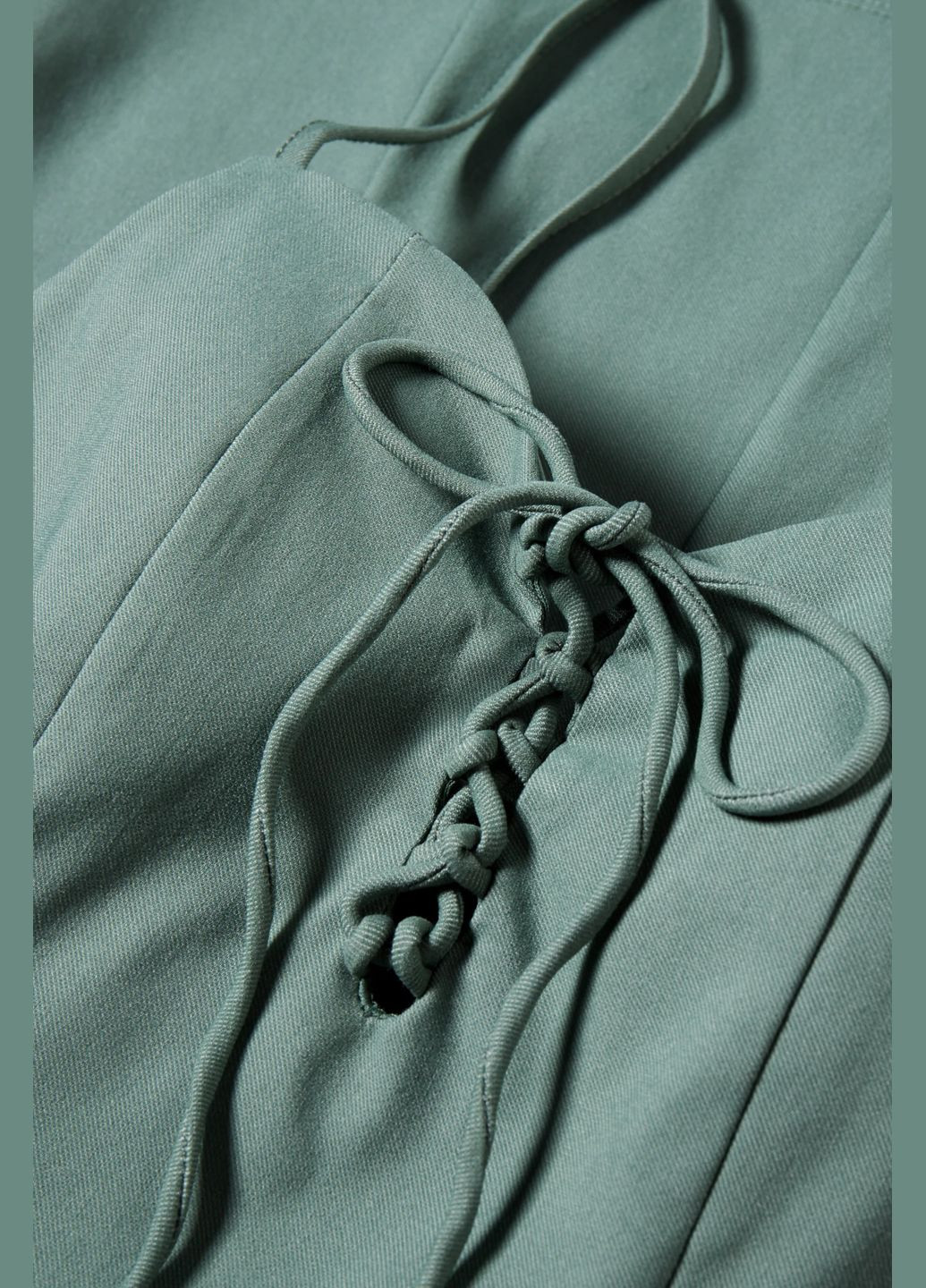 Оливковое (хаки) кэжуал платье из хлопка C&A однотонное