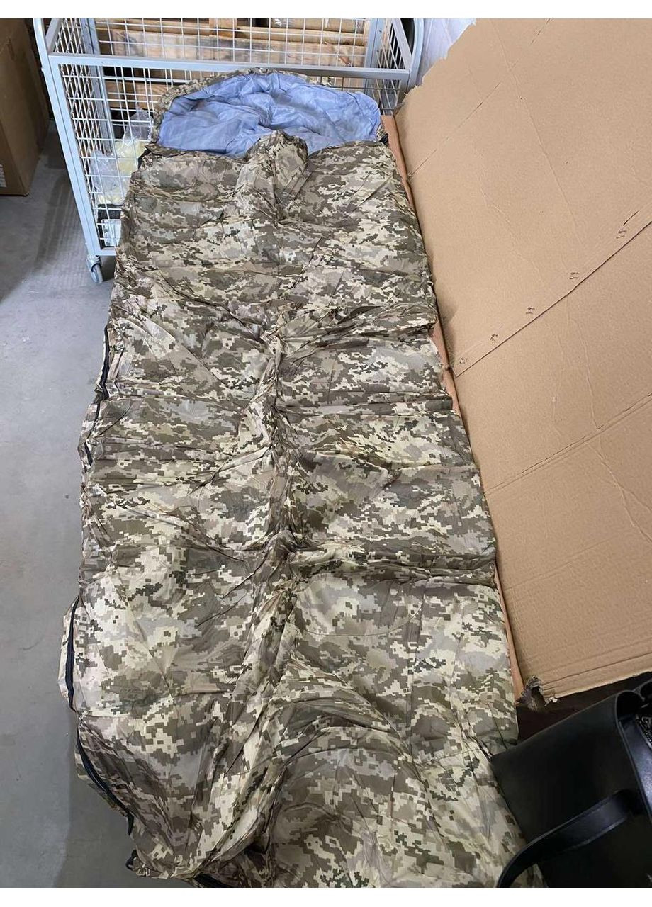 Тактичний спальний мішок 190 х 70 см до -15 з поліестеру та силіконового міфлону односпальний No Brand (361669560)