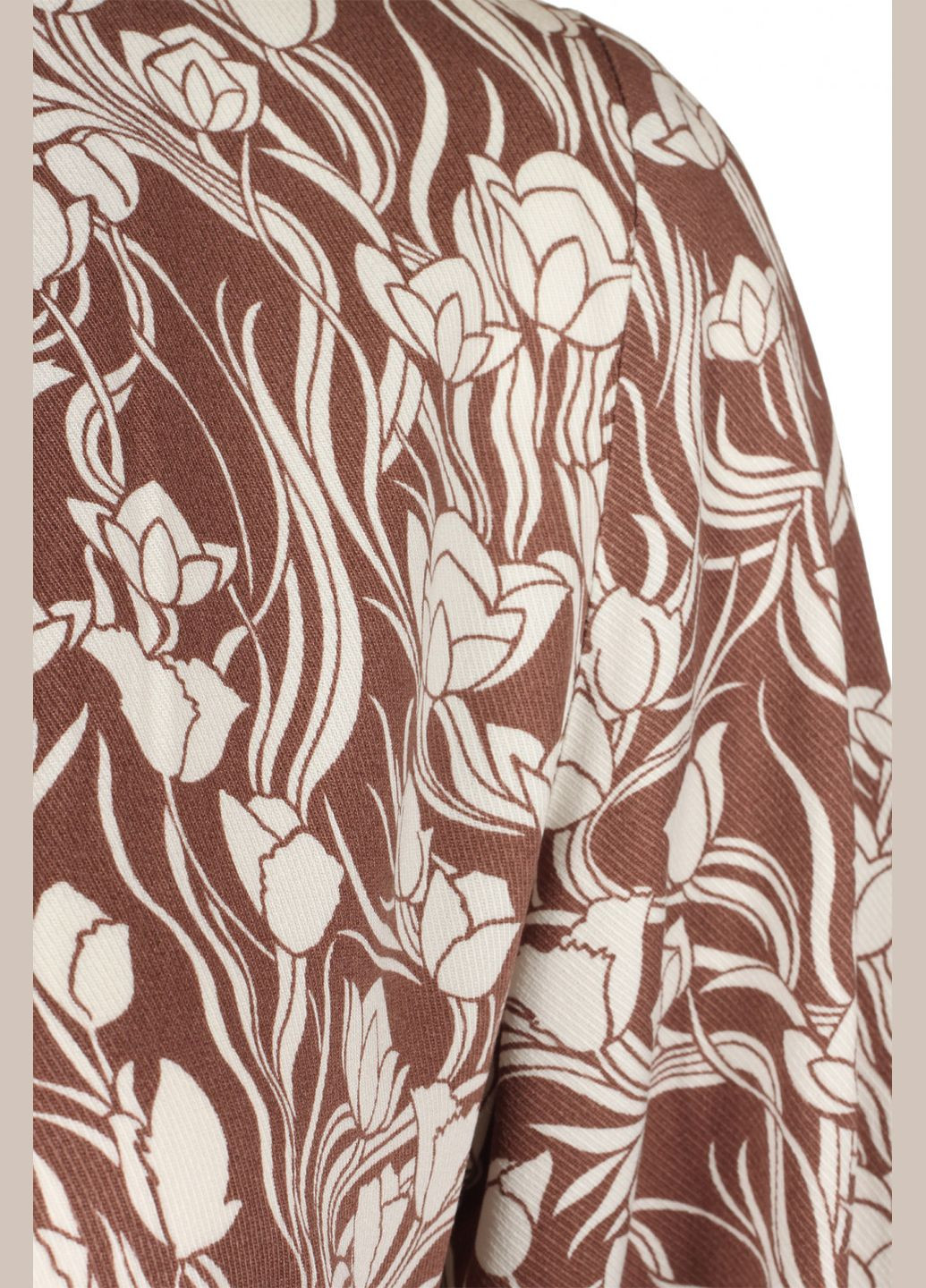 Коричнева повсякденний сукня жіноча з рюшем (ll186819284) LadyLike