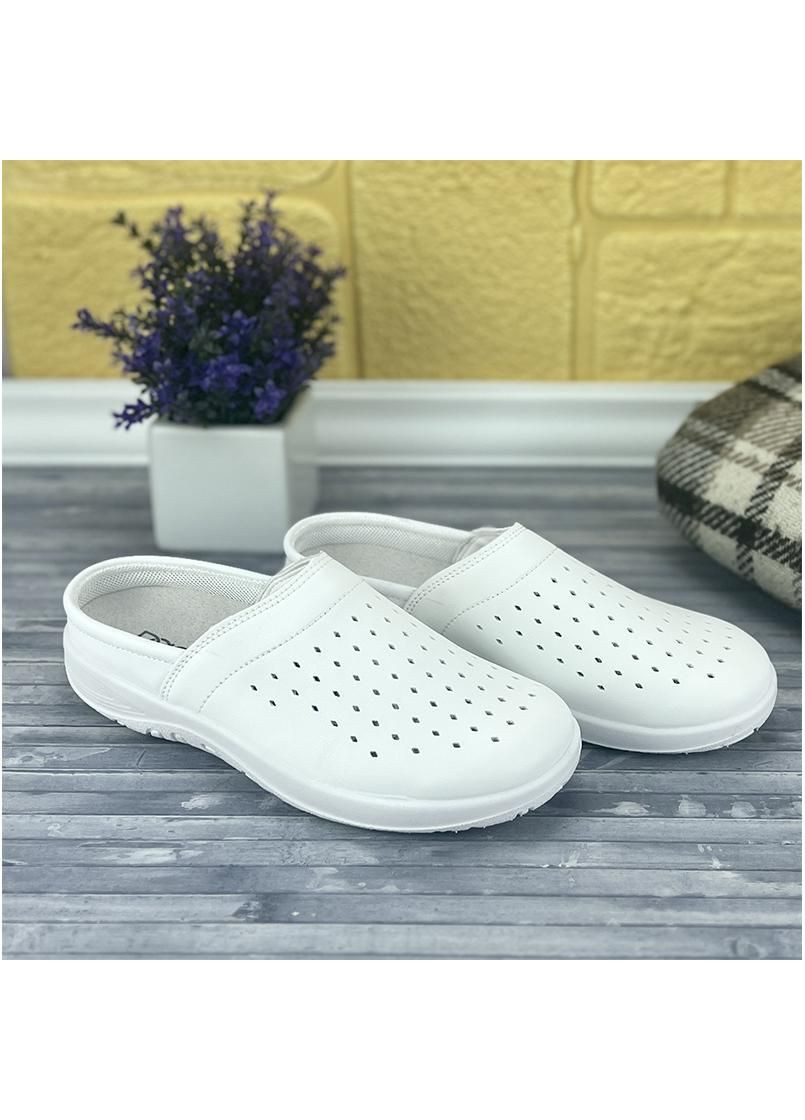 Тапочки жіночі медичні екошкіра Е-0005400 Білі Dago (260265492)