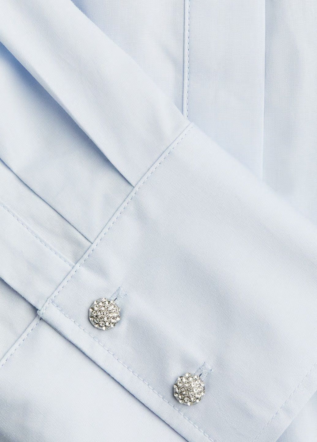 Светло-голубой праздничный рубашка однотонная H&M