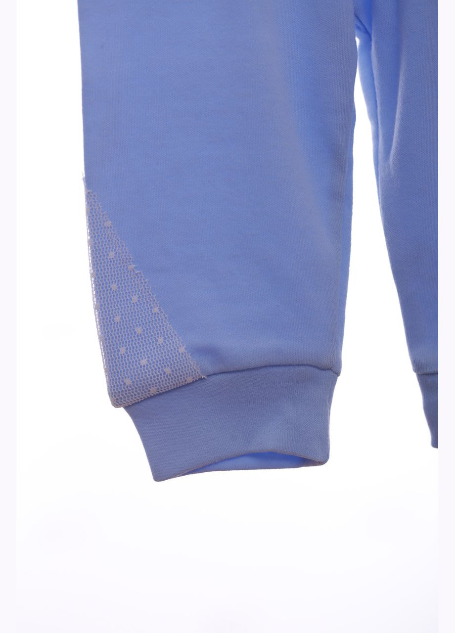 Блакитний демісезонний костюм із довгим рукавом для дівчинки трикотажний із сіточкою блакитний 68 см (36750) BABYKROHA