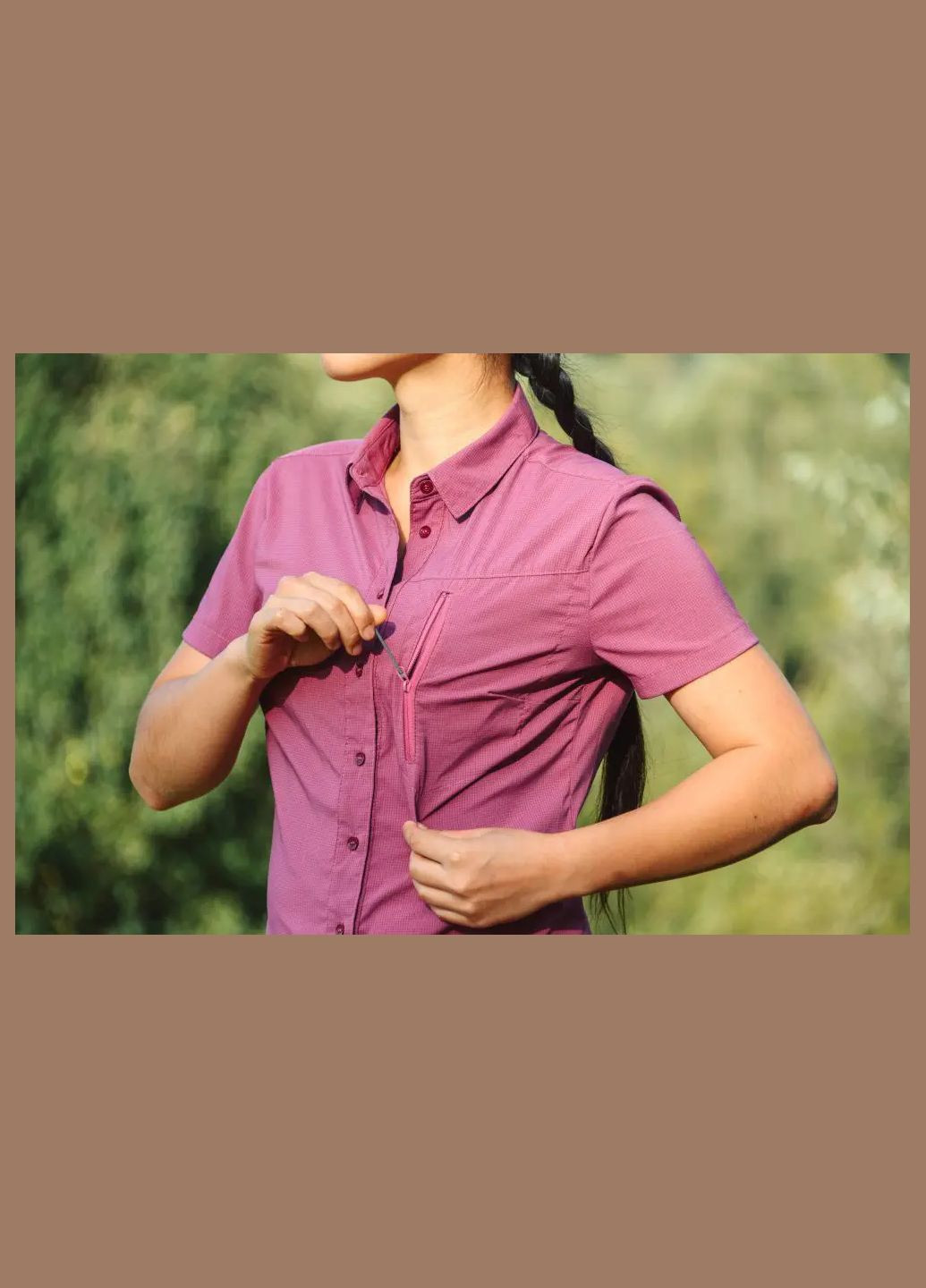 Комбинированная рубашка aya ss wmn quartz violet Turbat