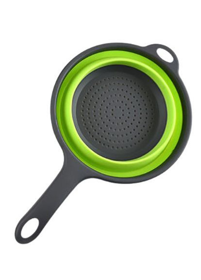 Дуршлаг APlus силиконовый складной с удобной ручкой 43х22х9 Зеленый A-Plus (306447670)