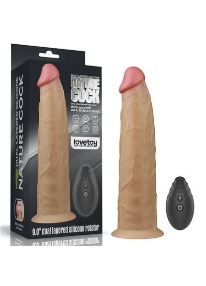 Вибратор - Dual-Layered Silicone Rotator 9" Flesh Lovetoy (340272653)