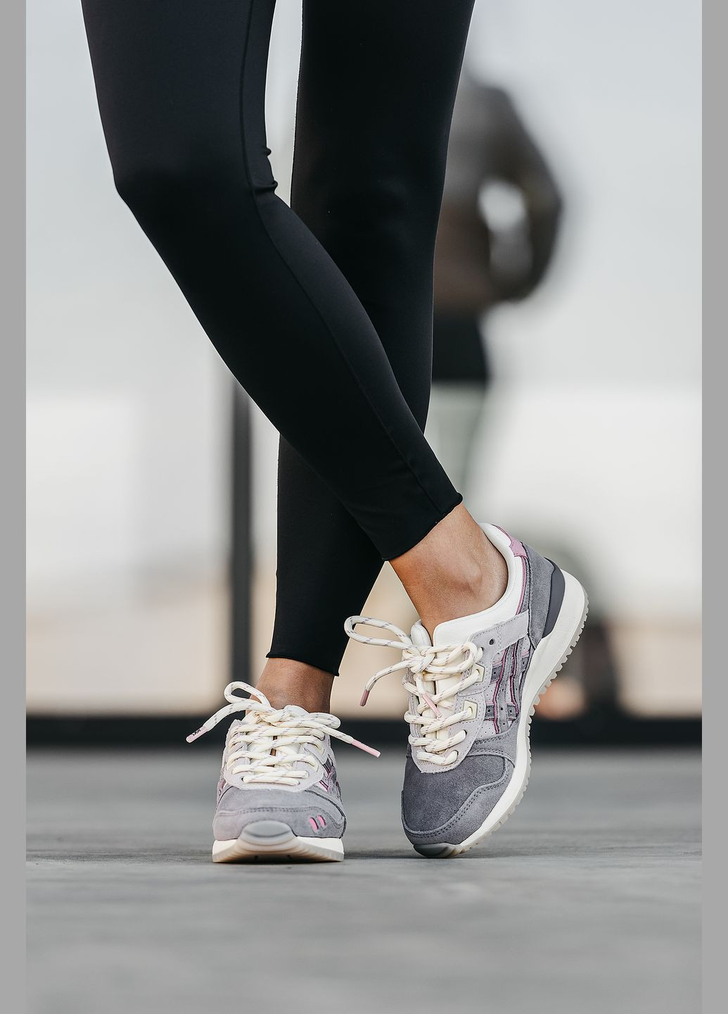 Кроссовки женские Asics Gel-Lyte 3 grey pink white | Асикс Гель-Лайт 3 серые розовые белые No Brand серые всесезоны (315018924)