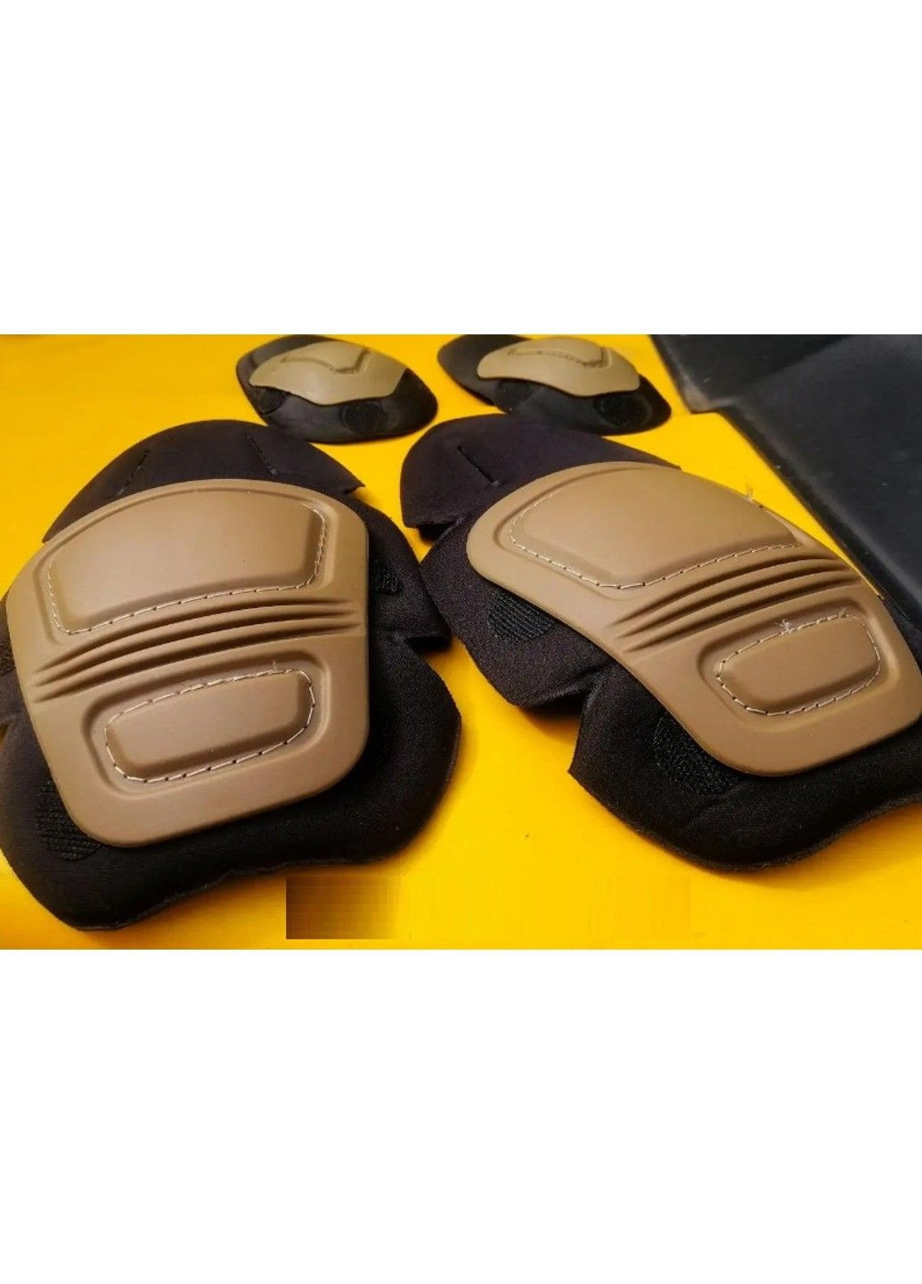 Комплект защиты Наколенники + налокотники Combat из ударопрочного пластика (Коричневый) No Brand (332637230)