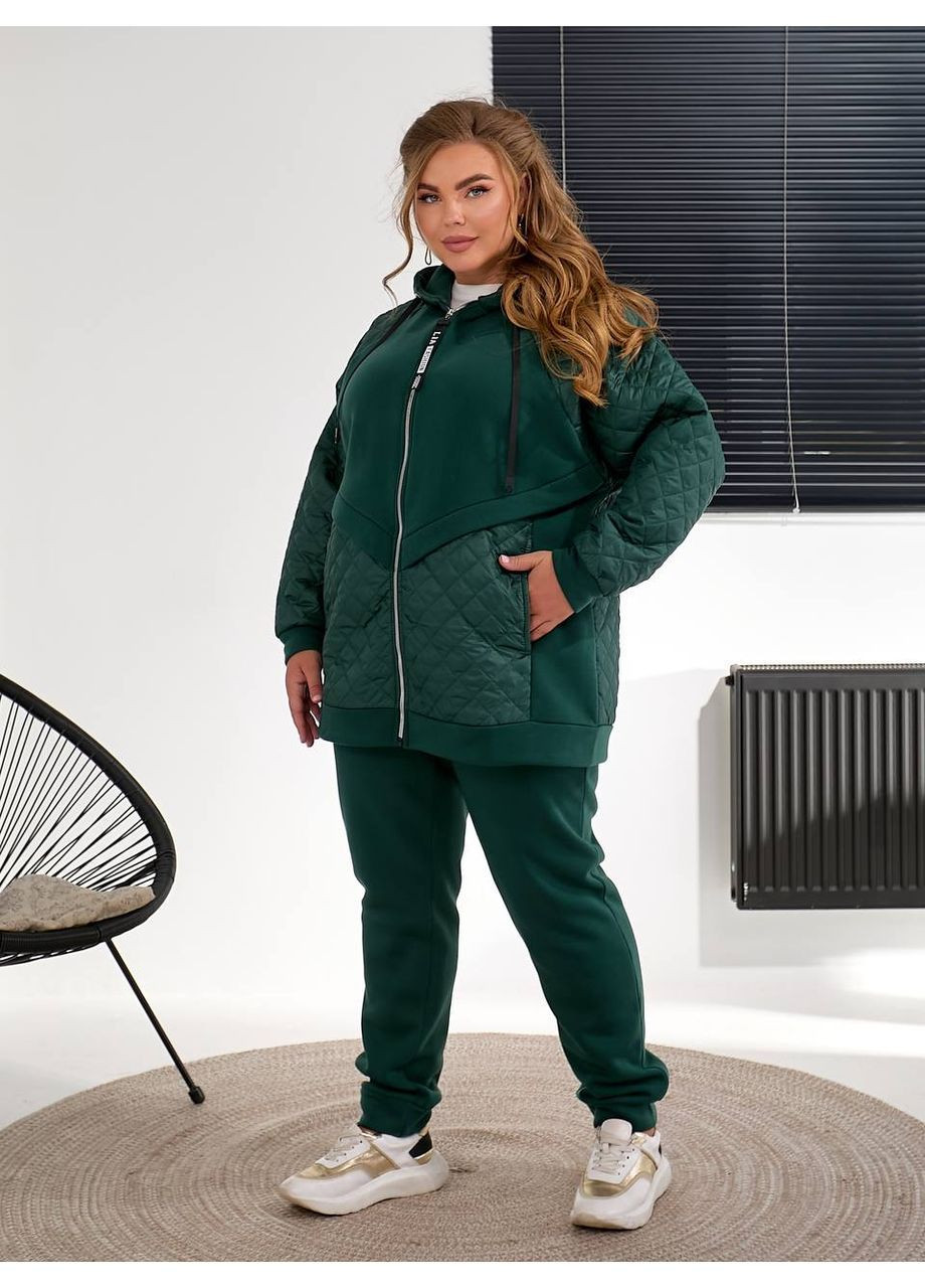 Костюм ботал тринитка на флисе +плащевка стеганая,штаны и кофта Україна (362444580)