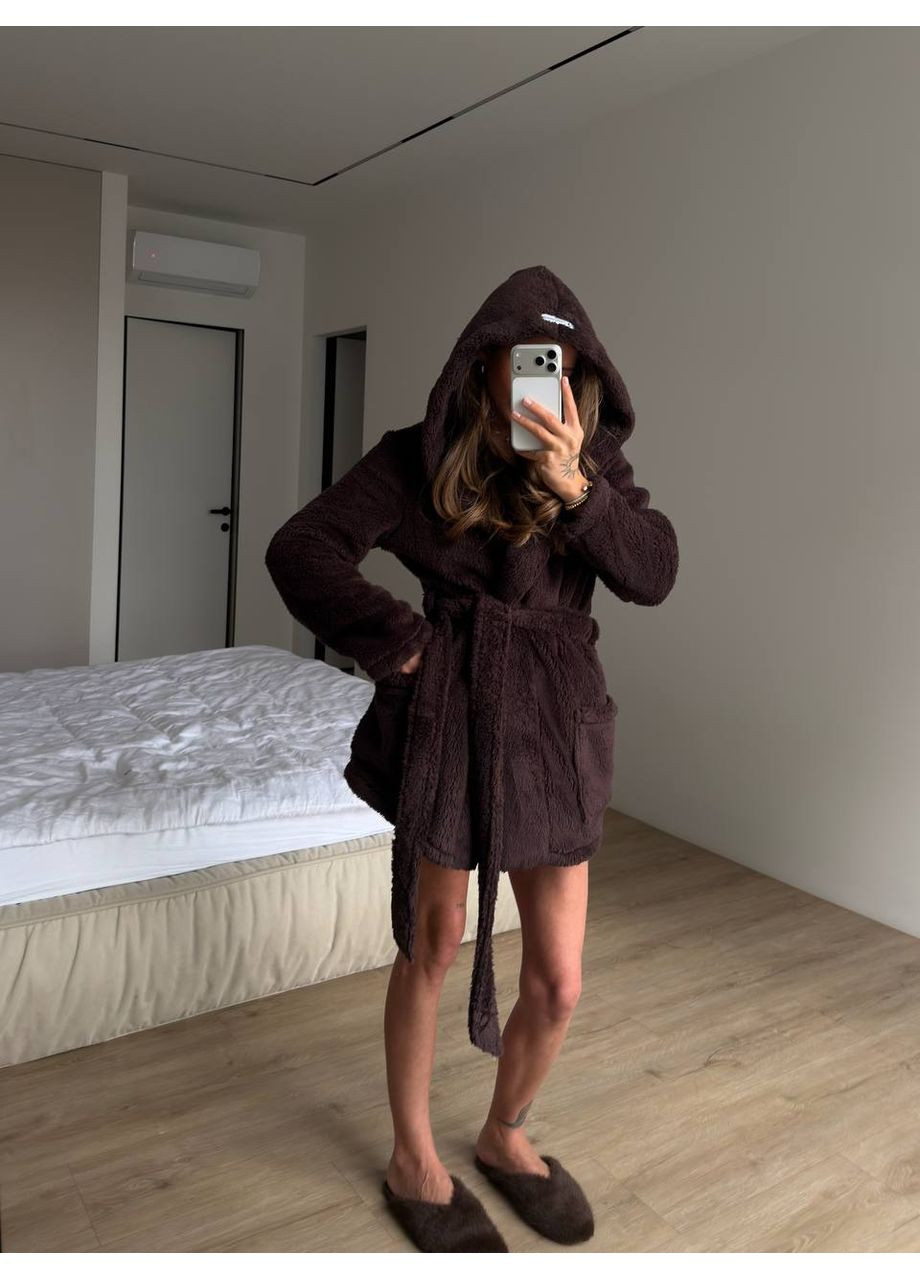 Коричневая всесезон пижама из двухсторонней махры (комплект 2-ка) — замеры в описании рубашка + брюки DK/DL Мода без кордонів