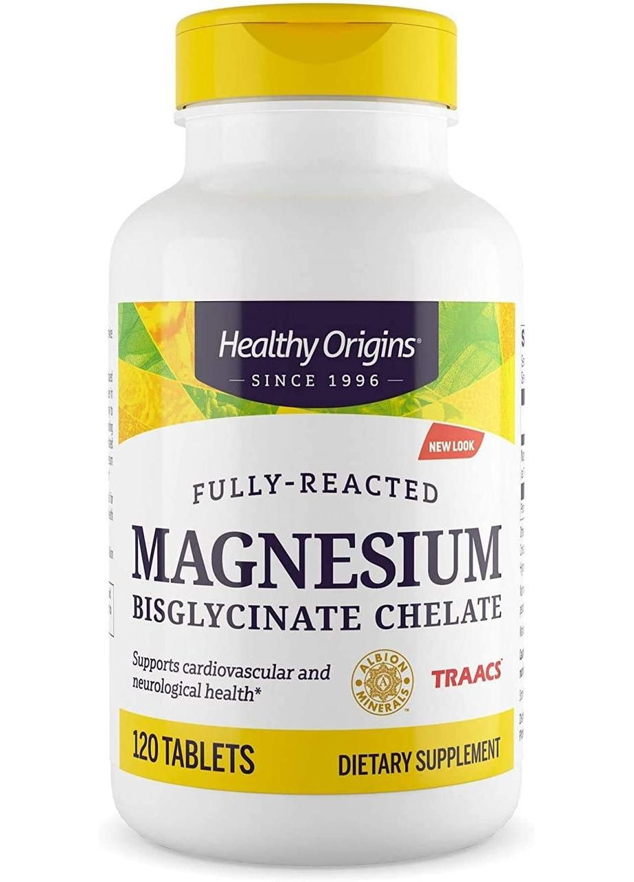 Магній бісгліцинат хелат, Magnesium Bisglycinate Chelate,, 200 мг, 120 таблеток Healthy Origins (362372939)