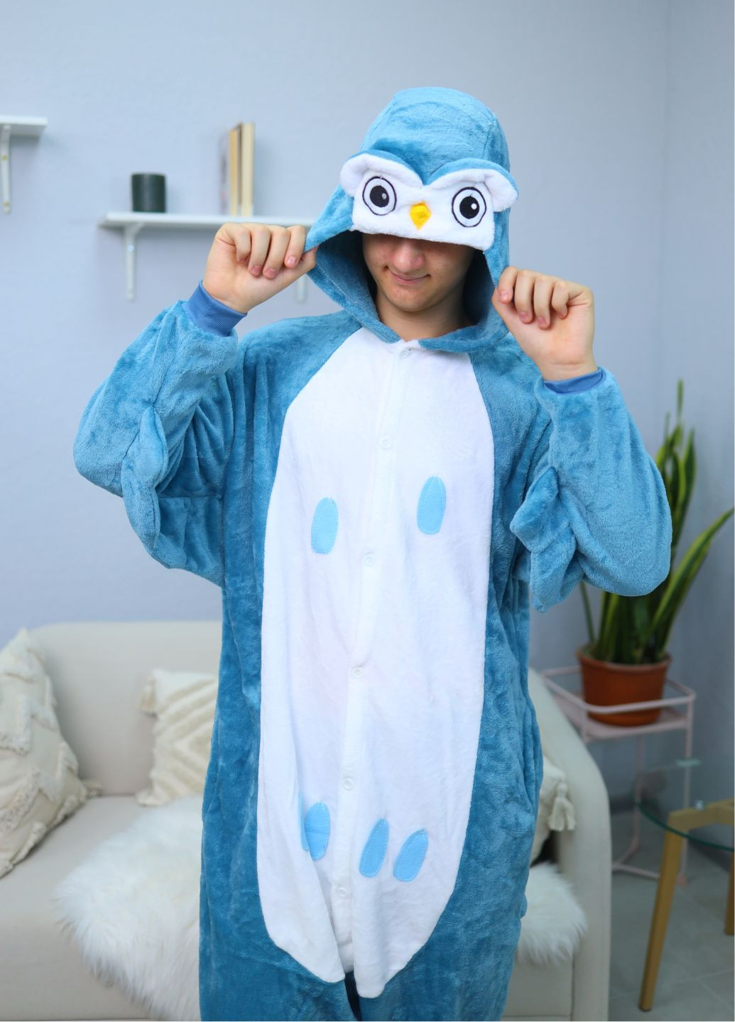 Кігурумі Сова з капюшоном чоловіче плюшеве на ґудзиках (1045/1) My Kigu (354331052)