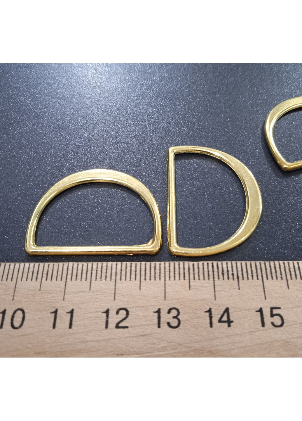 Металлическое полукольцо 25 мм золотистое No Brand (372531567)