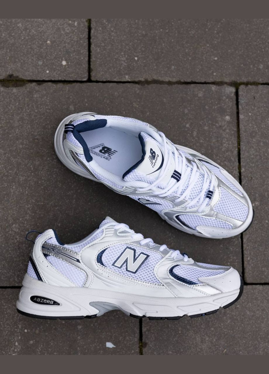 Белые всесезонные кроссовки Vakko New Balance 530 White Blue