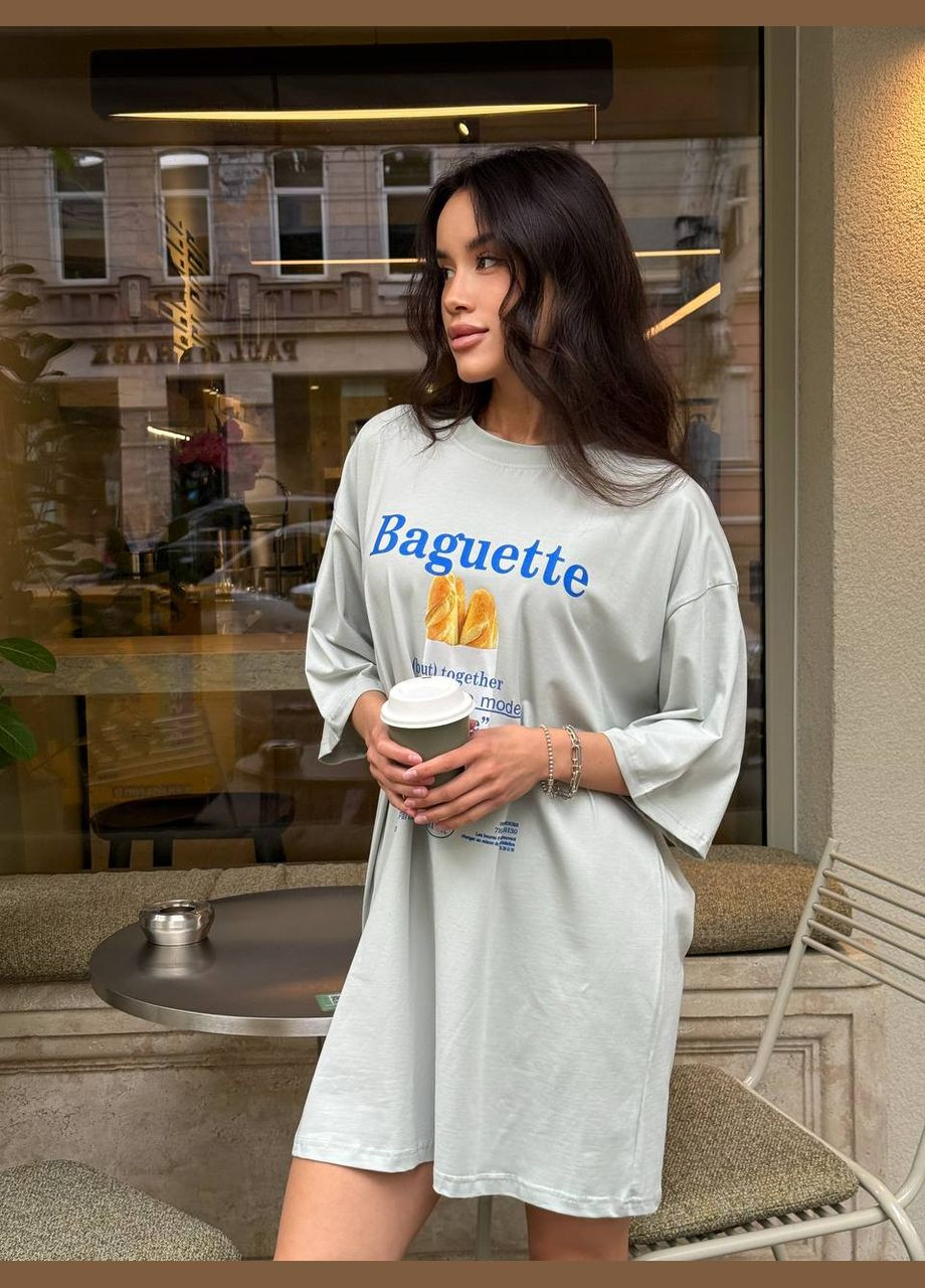 Сіра повсякденний сукня No Brand з малюнком