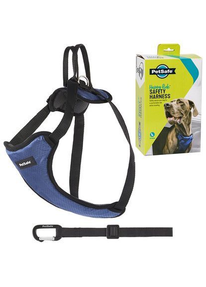 Шлей безопасности в автомобиль Happy Ride Safety Harness XL для собак весом 3454,4 кг Черно-синий (852185001644) PetSafe (279564985)