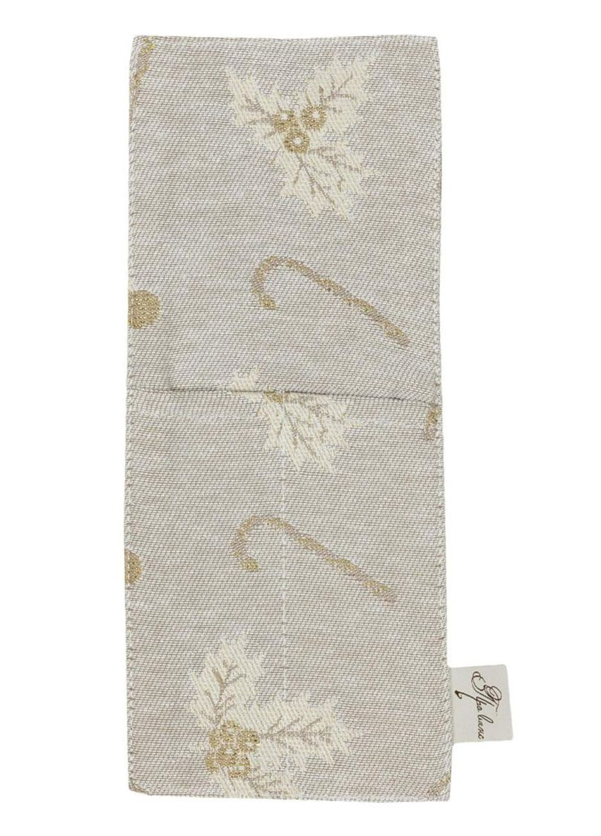 Набор новогодних чехлов для приборов Шапочки бежевые 2 ед. для сервировки стола текстильные чехлы ProDobro (369378105)