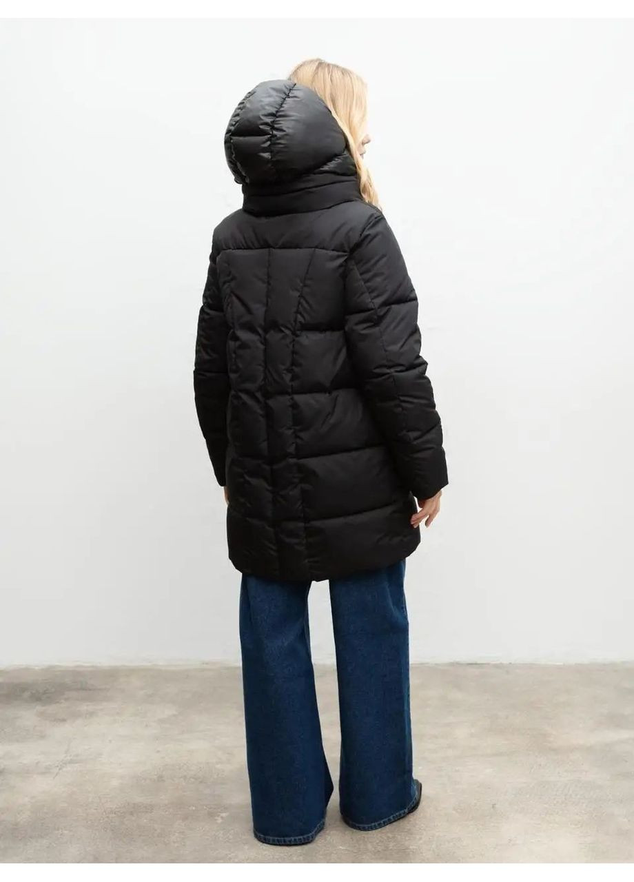 Черная зимняя зимняя куртка женская SK