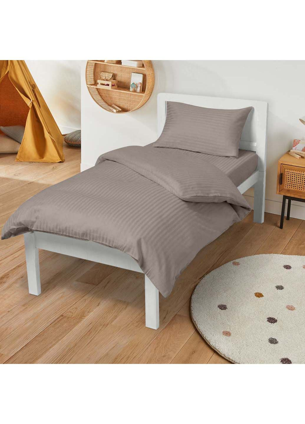 Подростковая постель сатин с простыней на резинке SAVANA CS1 160х220 см Cosas (307477440)