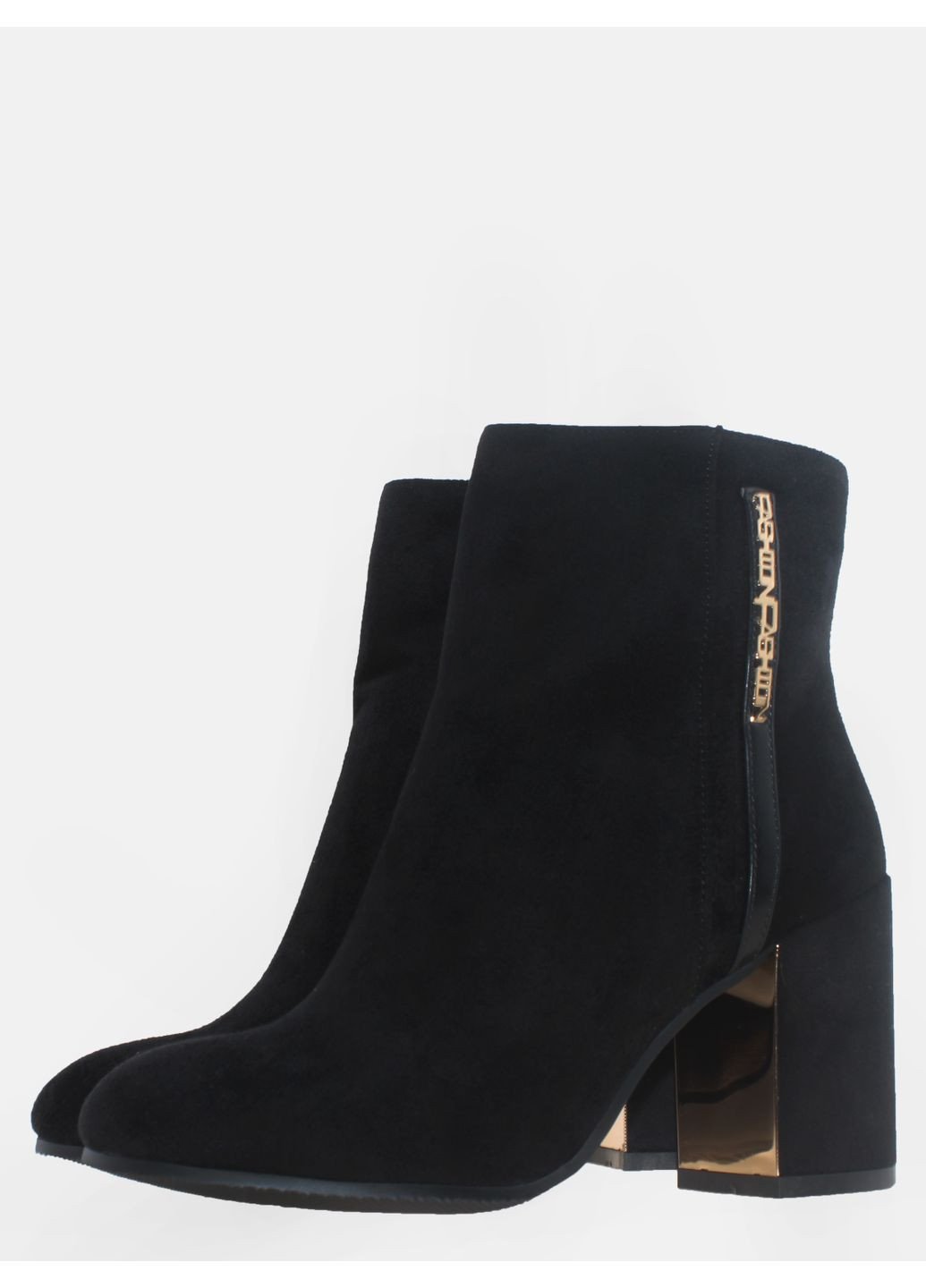 Осенние ботинки r1236-f2413 черный Rusi Moni из искусственной замши