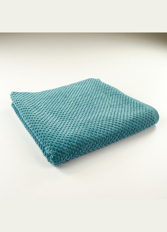 Набір махрових однотонних рушників 3шт 50x90см, 50x90см, 70x140см Damask Преміум якості Жакардове з велюром 550г/м2 ( ) GM Textile смарагдовий