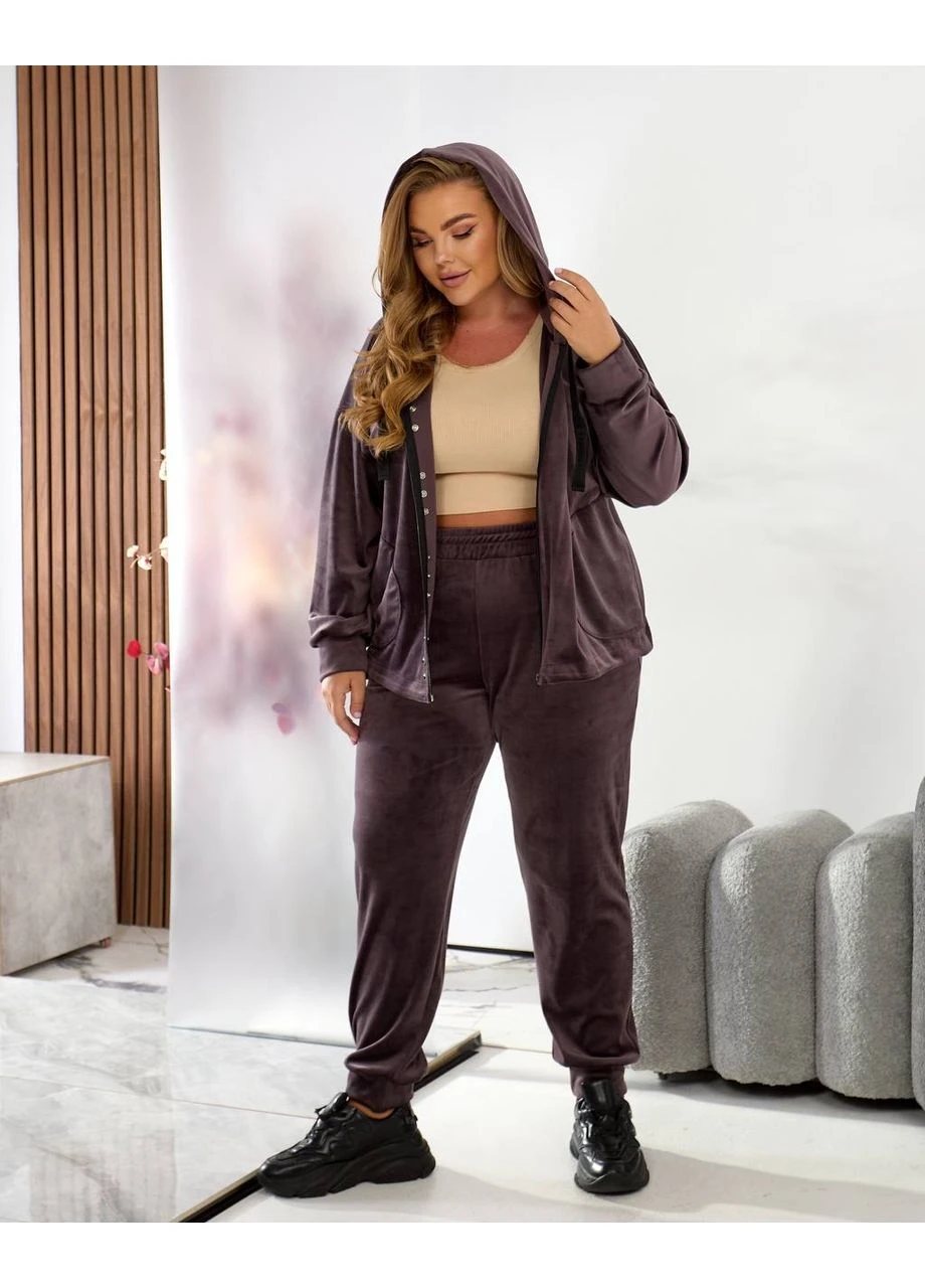 Жіночий велюровий костюм двійка Fashion (377309397)