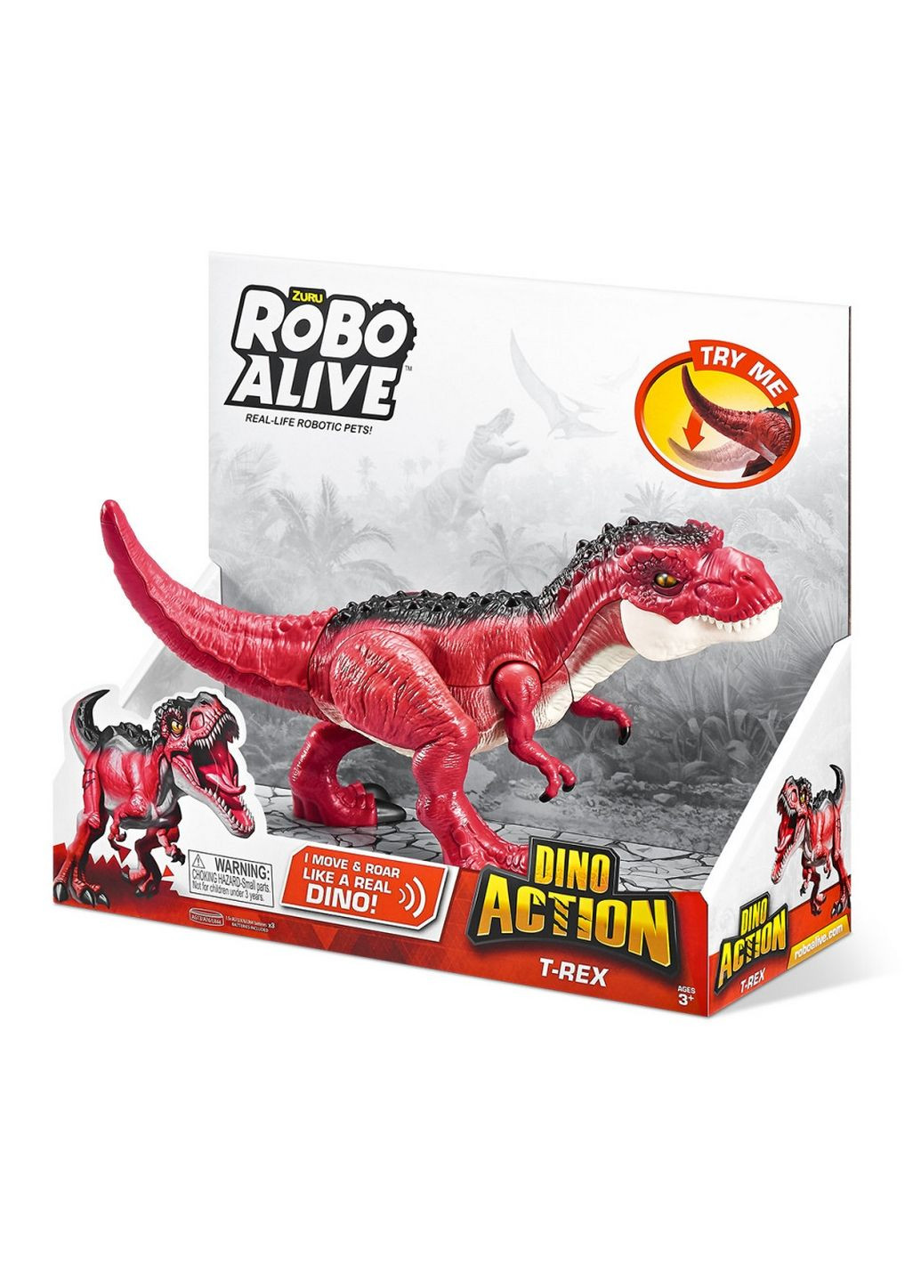 Интерактивная игрушка Тираннозавр со звуком 23х27х10 см Pets & Robo Alive (289365339)