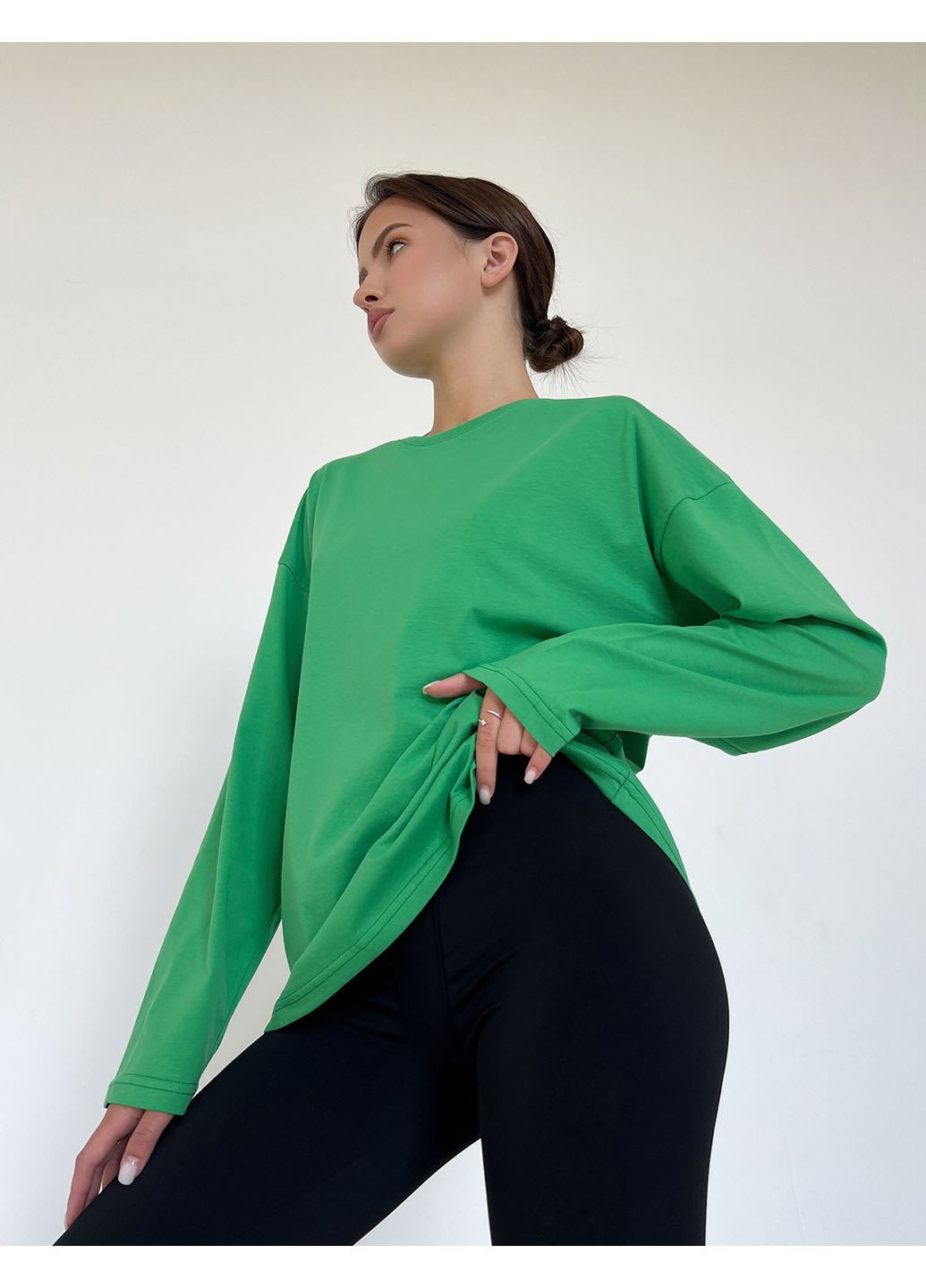 Унісекс лонгслів оверсайз котон (0012700BEL3XL) Casual Trend №127 - (361029275)