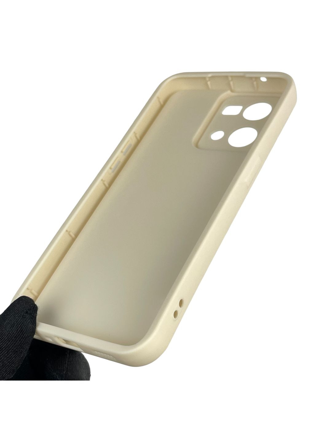 Чехол силиконовый Soft Touch с 3D принтом для Reno 7 молочный (Полная защита камеры) Oppo (373670811)