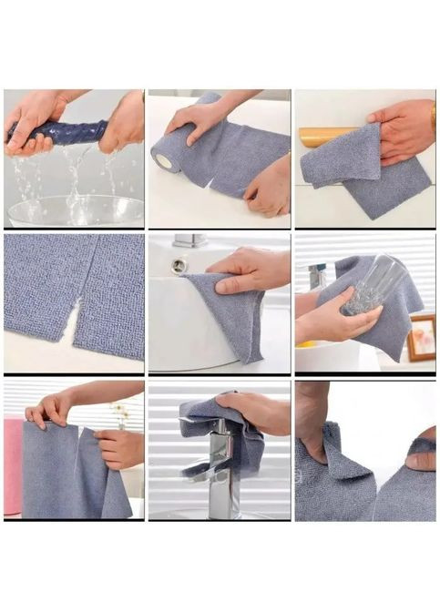 Відривні Рушники для Прибирання Мікрофібра 25*25 см Капучіно у рулоні 20 шт Koloco (366089287)