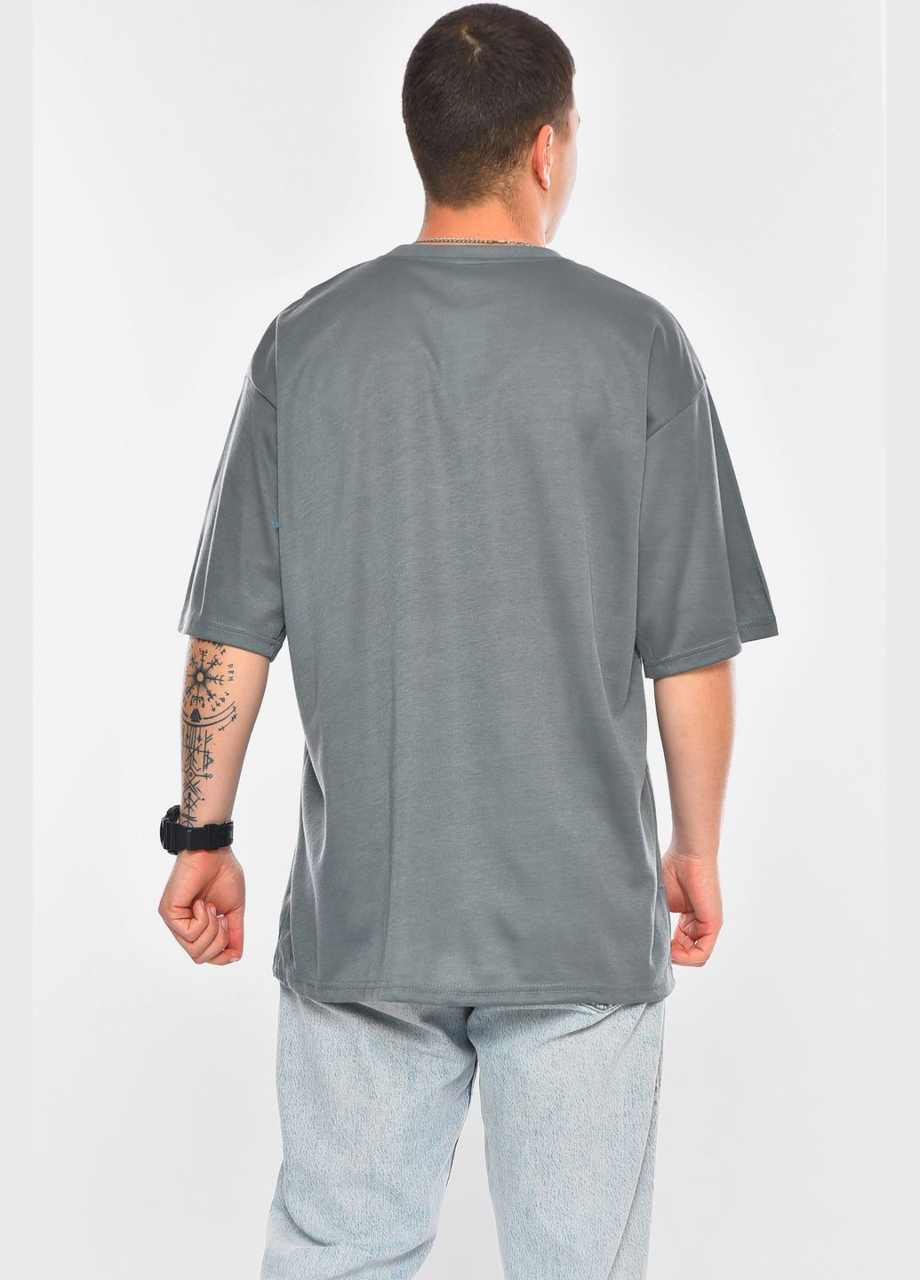 Хаки (оливковая) футболка мужская батальная цвета хаки Let's Shop